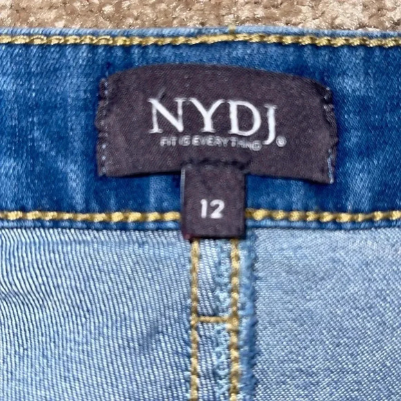 NYDJ Sheri Slim Jeans  12 LiftxTuck Stretch Mid Rise Ankle Denim (33x27) - BB - Picture 4 of 5